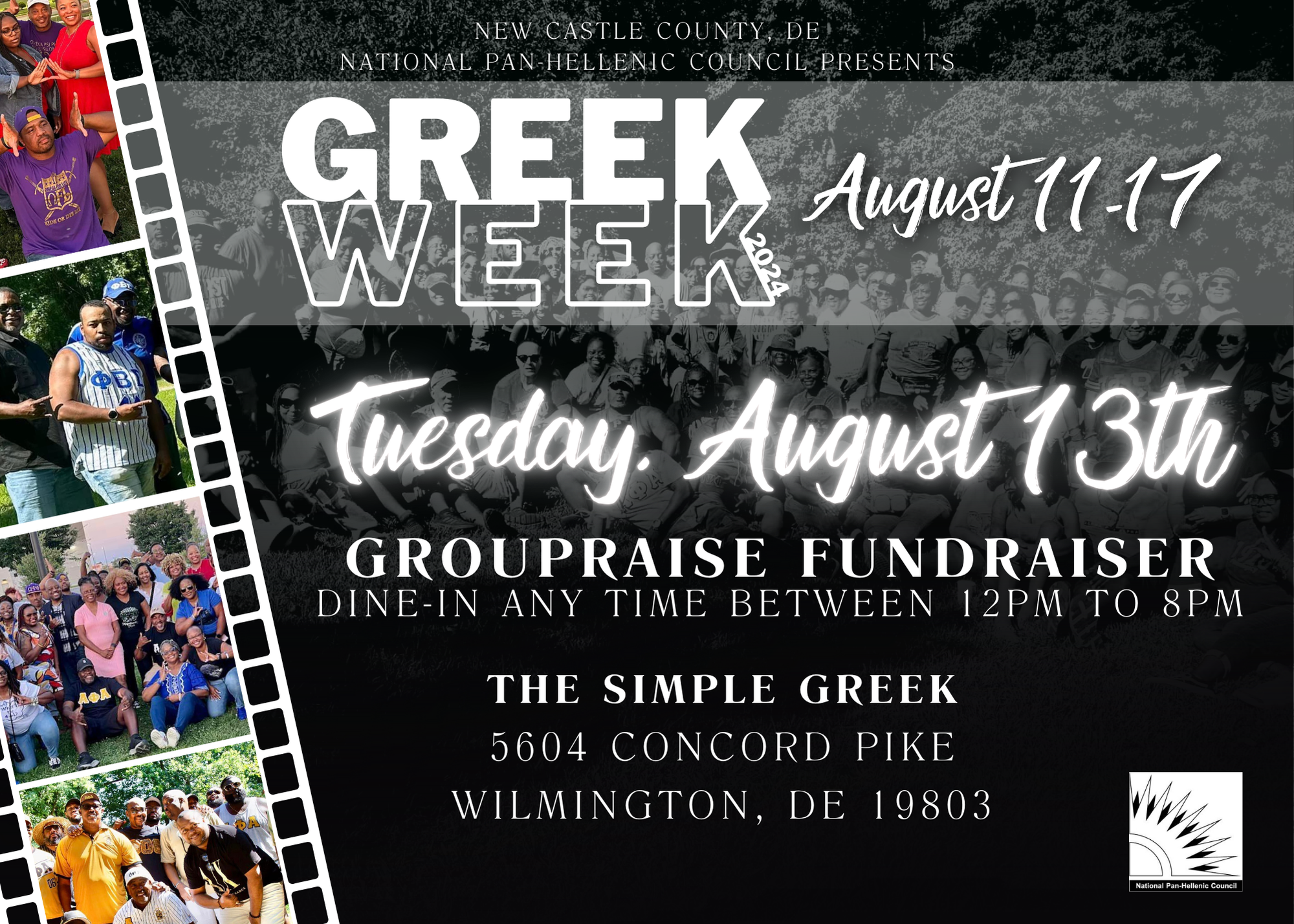 NPHC Week - SimpleGreek Dining Fundraiser (Please Commit by 8/10)